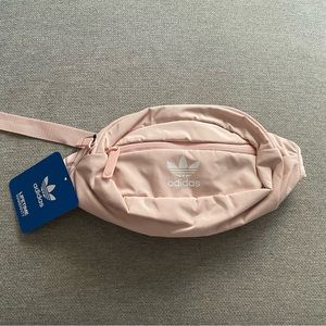 NWT Adidas Fanny Pack-Travel Bag, in Blush Pink/White, One Size